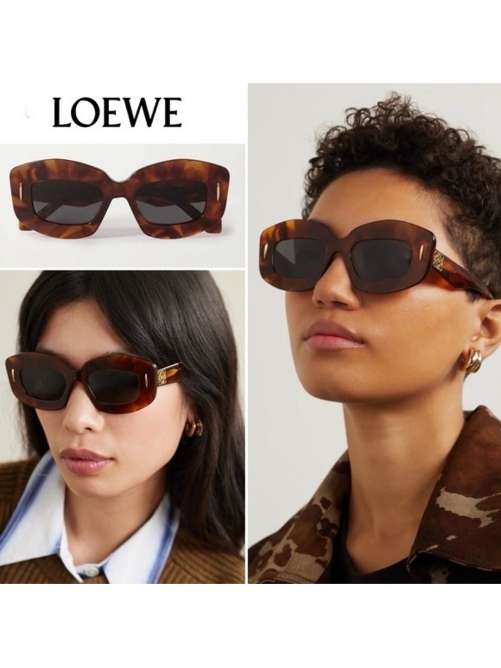 Loewe Tortoiseshell Loewe Anagram Sunglasses